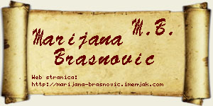 Marijana Brašnović vizit kartica